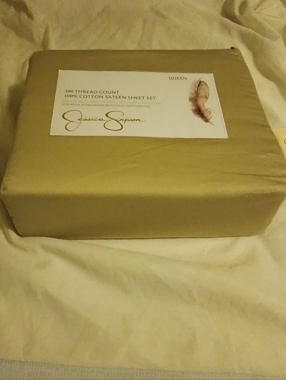 Jessica Simpson 300 thread count 100% cotton sateen sheet Set